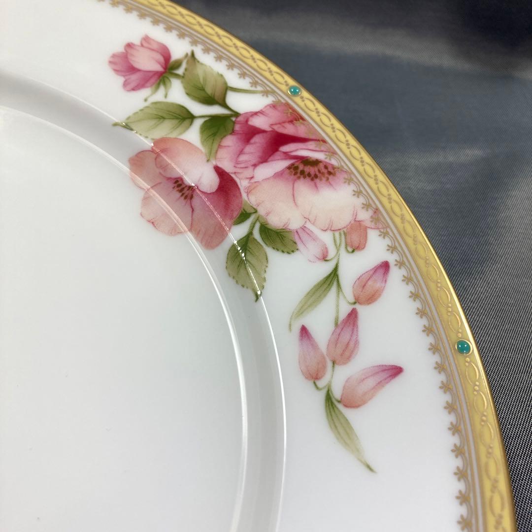 ノリタケ ハートフォード プレート スープ ピンク ローズ バラ - メルカリ