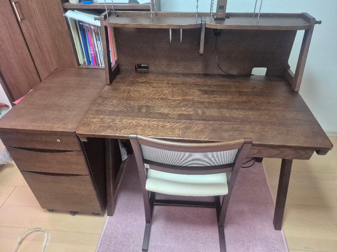 Karimoku 学習机のワゴンのみ モカブラウン色