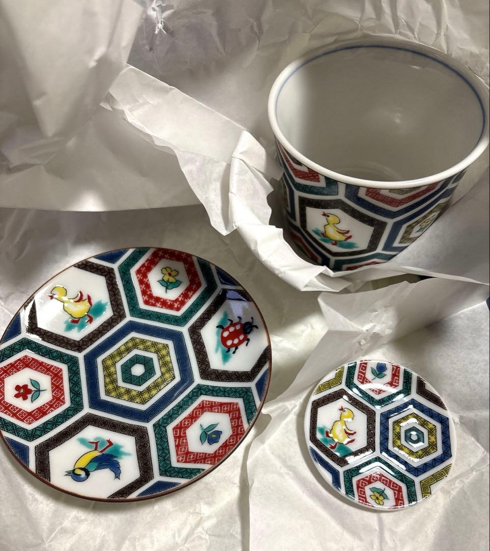 フェイラー　ハイジ　九谷焼（亀甲紋）　ネイビー　新品未使用