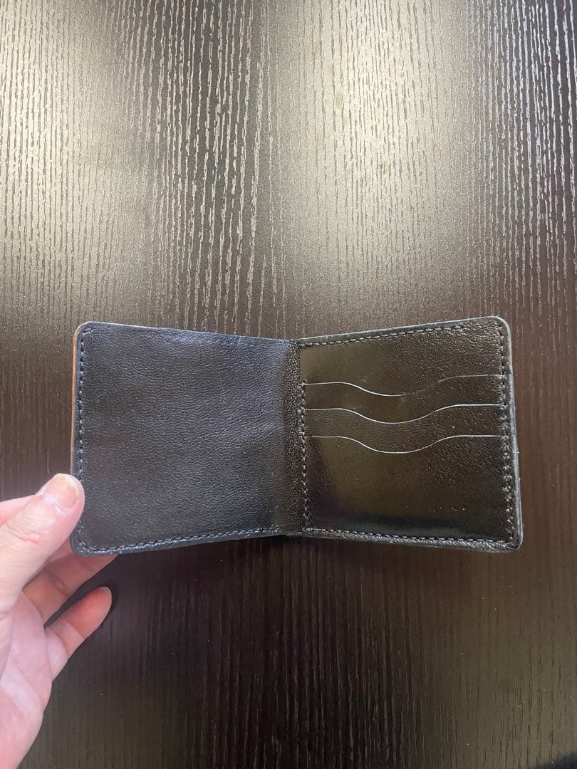 ブラウンレザー二つ折り財布