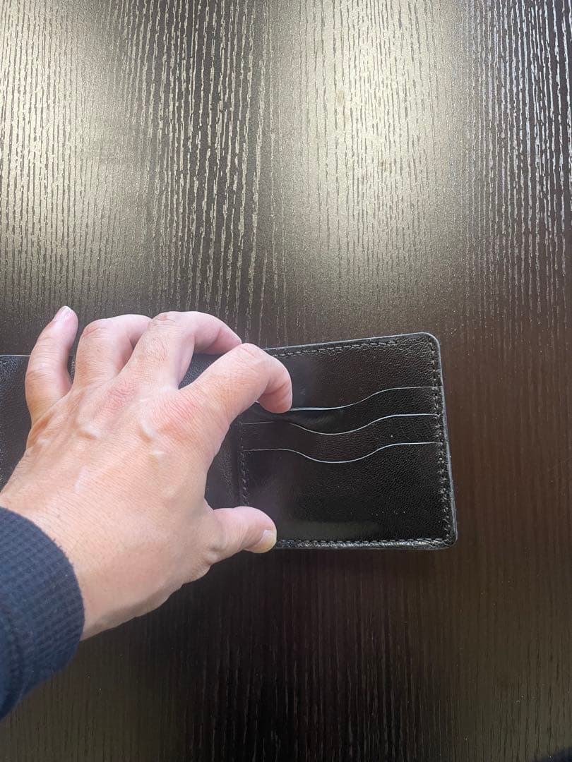 ブラウンレザー二つ折り財布