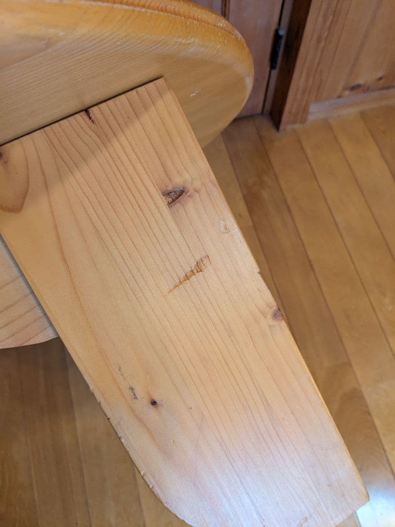 カントリー風天然木丸テ−ブル