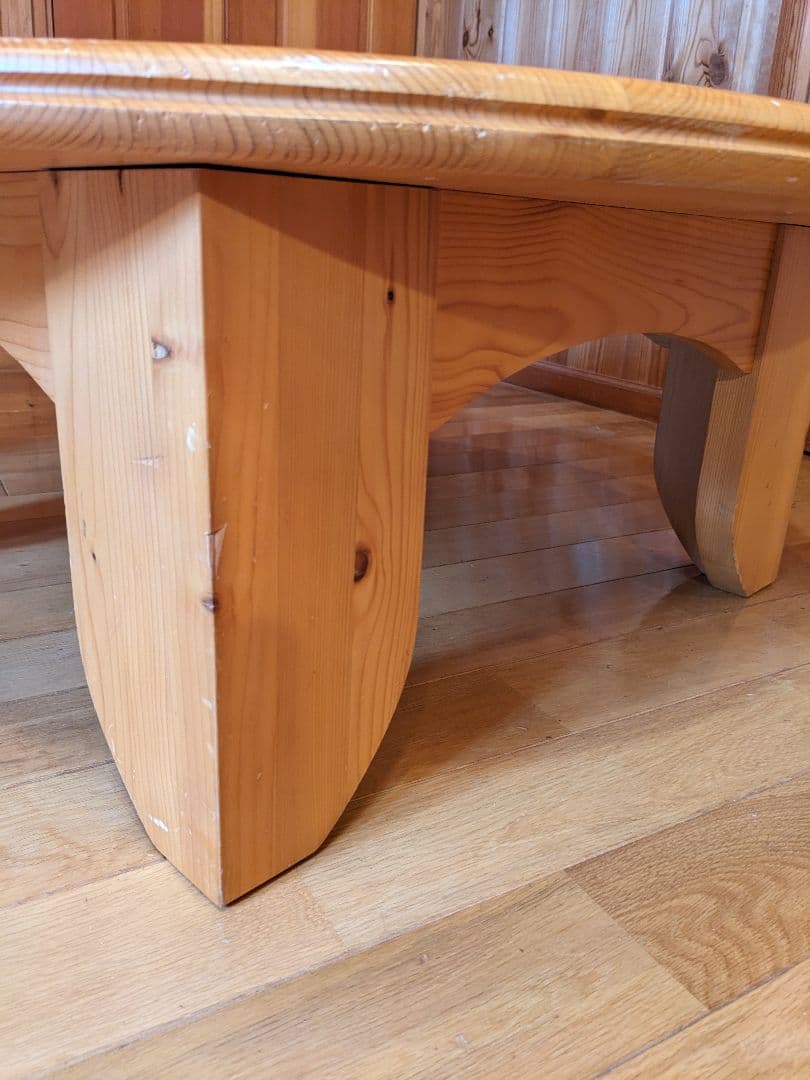 カントリー風天然木丸テ−ブル