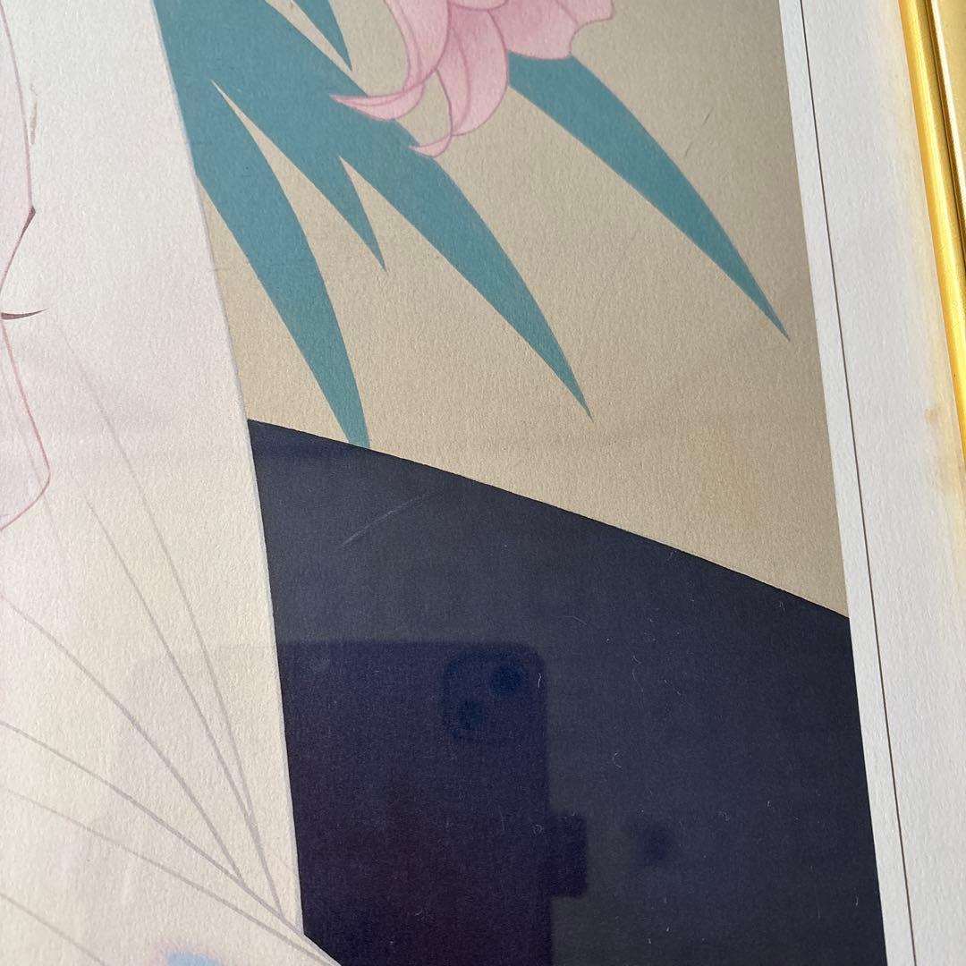 鶴田一郎LILY、額64.5×47.5cm