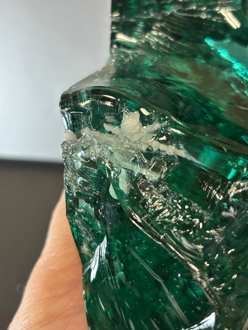 アンダラクリスタル　火山ガラス 744g エメラルドグリーン　クリストバライト