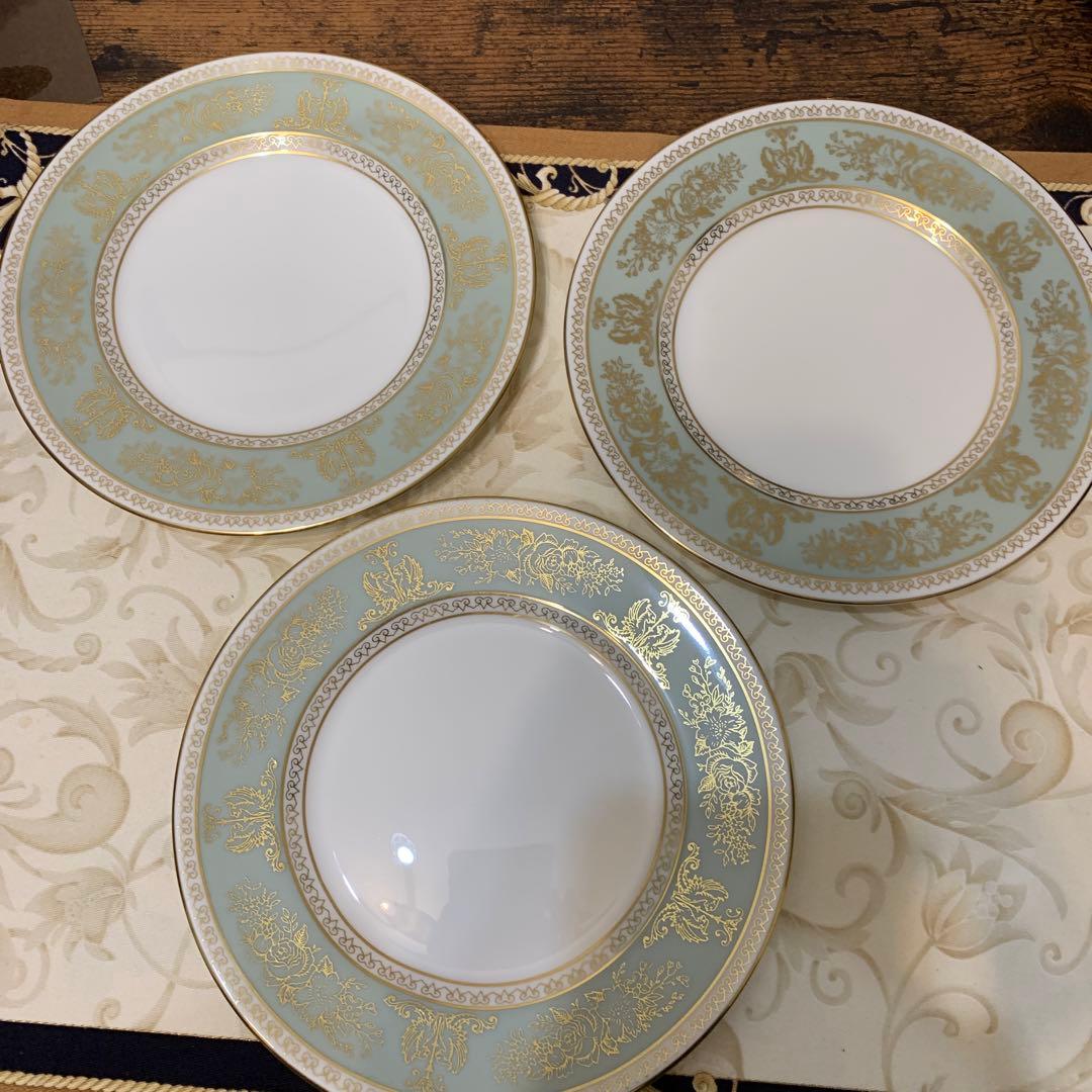 ウェッジウッド コロンビア　セージグリーン 17.5cm ケーキプレート4枚