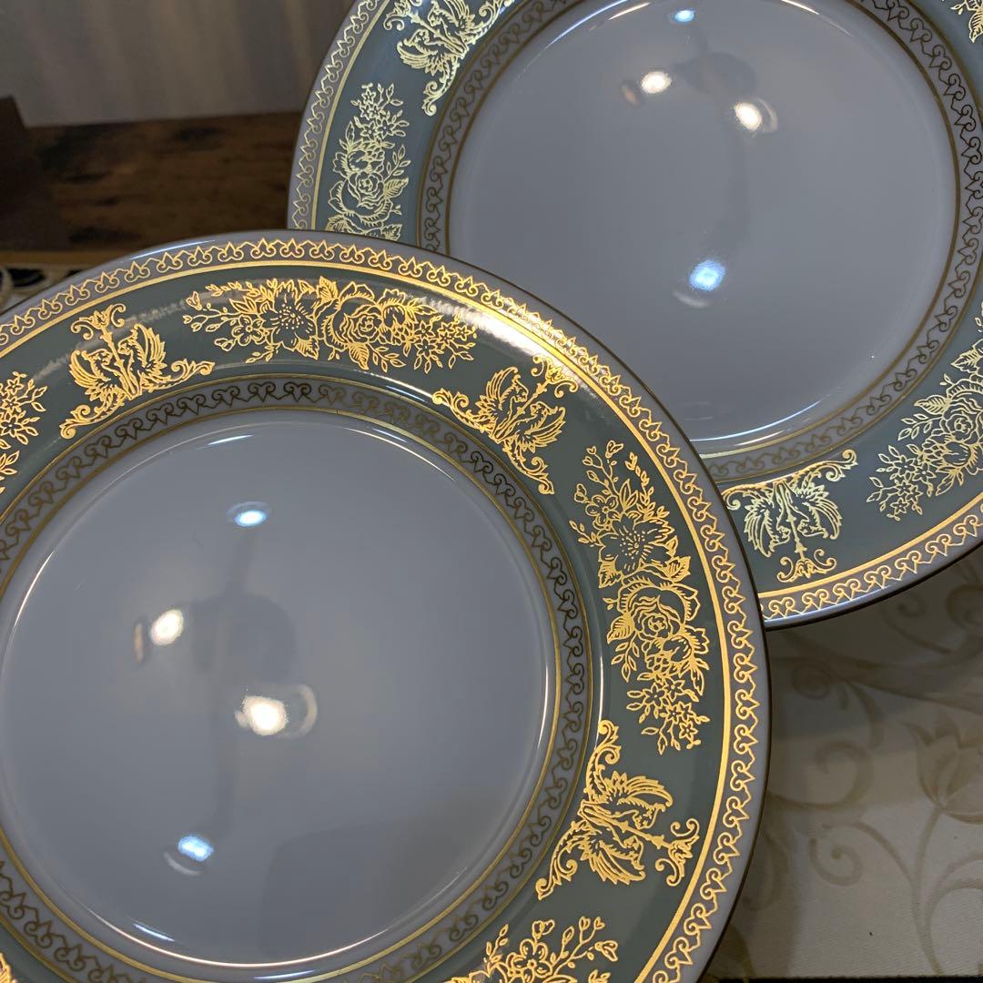 ウェッジウッド コロンビア　セージグリーン 17.5cm ケーキプレート4枚