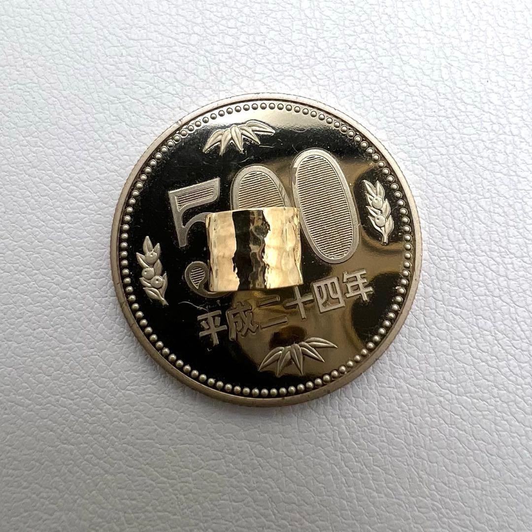 K18 ペンダントトップ　槌目　幅6㎜ パイプ内径5.8㎜　1.33 g