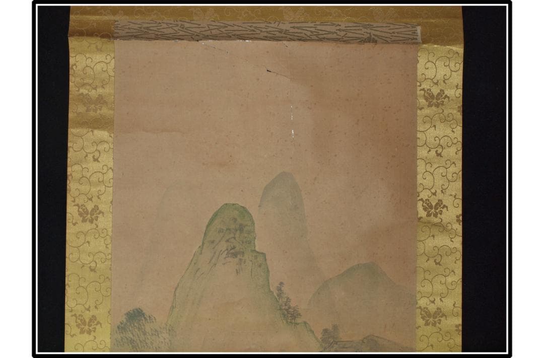 日本時代の掛け軸その肉筆保証　激安骨董品　※江戸鎌倉平安 X1064C16-8