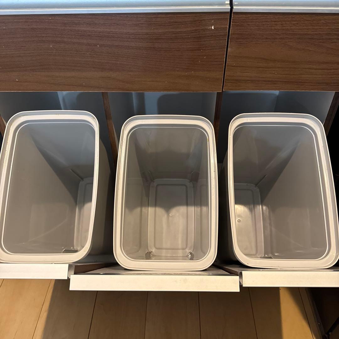 アイリスオーヤマ　ペールカウンター　食器棚　蓋つきゴミ箱　キッチン　収納棚