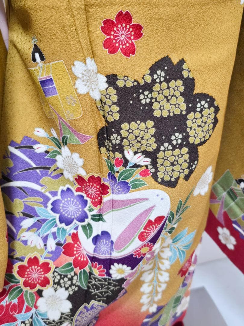 七五三　7歳　正絹　着物　セット　女の子 *c33