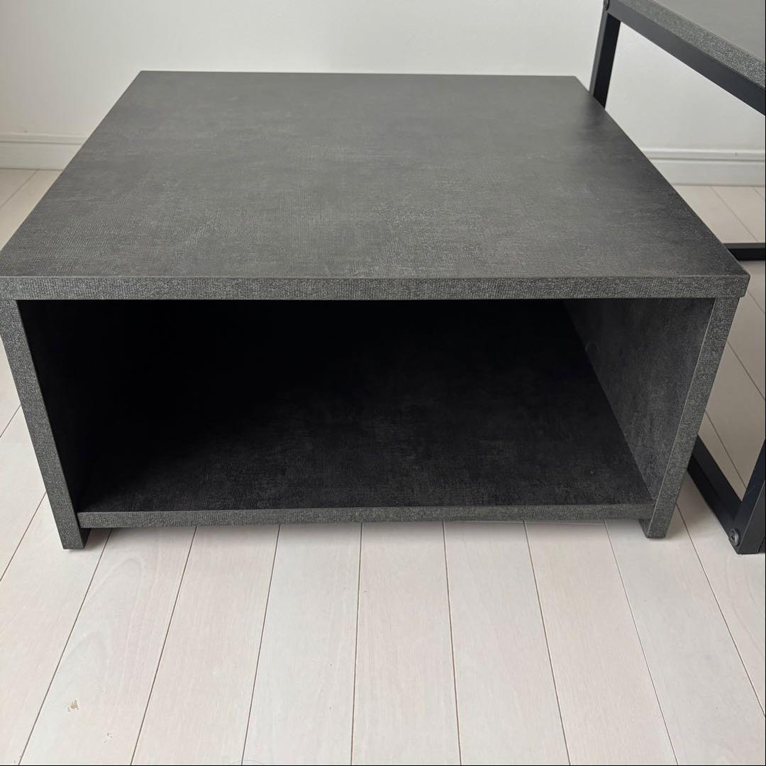 ロウヤ LOWYA ネストテーブル2個セット Comanos ダークグレー