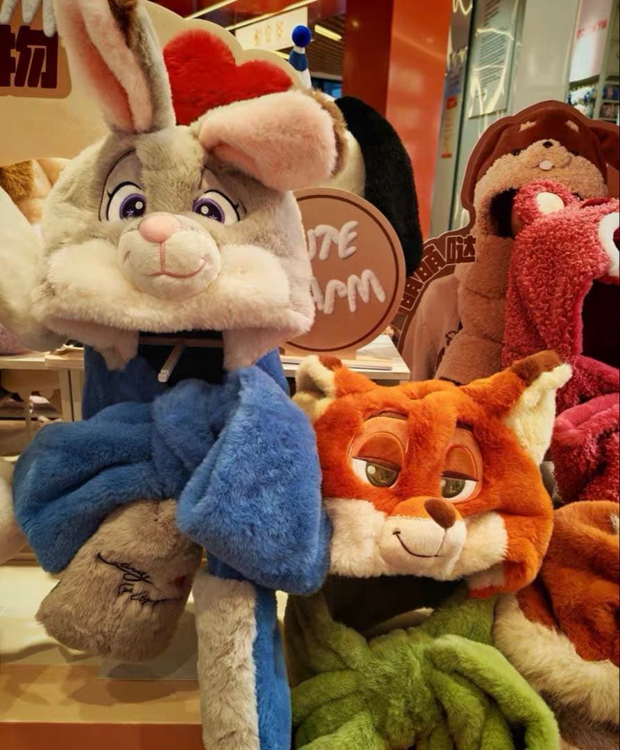 ズートピア ジュディ&ニック miniso 帽子マフラー 2個セット 正規品