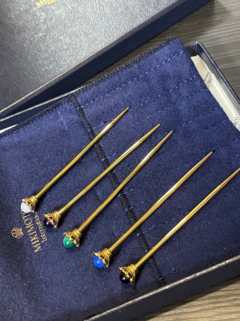 MIKIMOTO 半貴石フルーツピック　5本セット