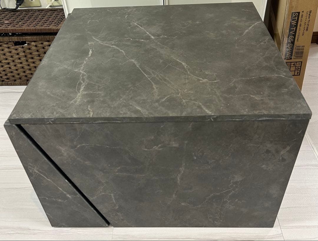 ローテーブル センターテーブル 正方形 スライド収納 引き出し伸縮 LOWYA