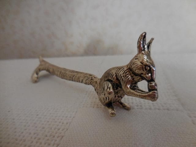 希少 カトラリーレスト 箸置き リス どんぐり アンティーク ６ケ　カナダ購入