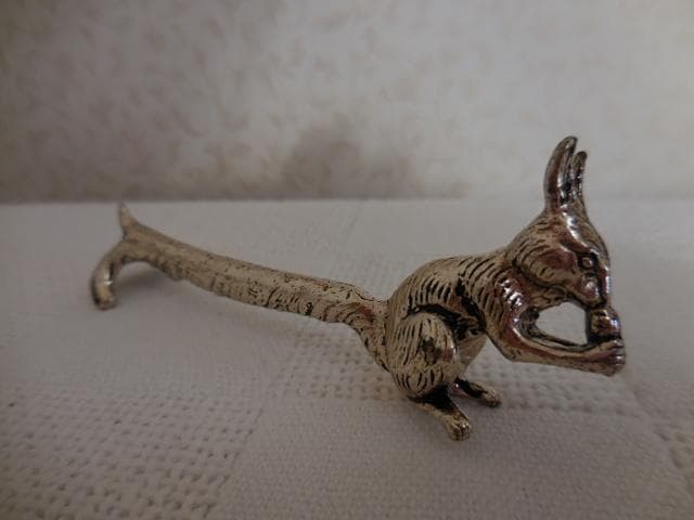 希少 カトラリーレスト 箸置き リス どんぐり アンティーク ６ケ　カナダ購入