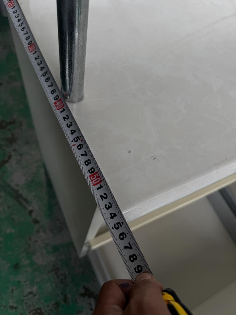 クリーム色 レンジボード ガラス扉付き 170