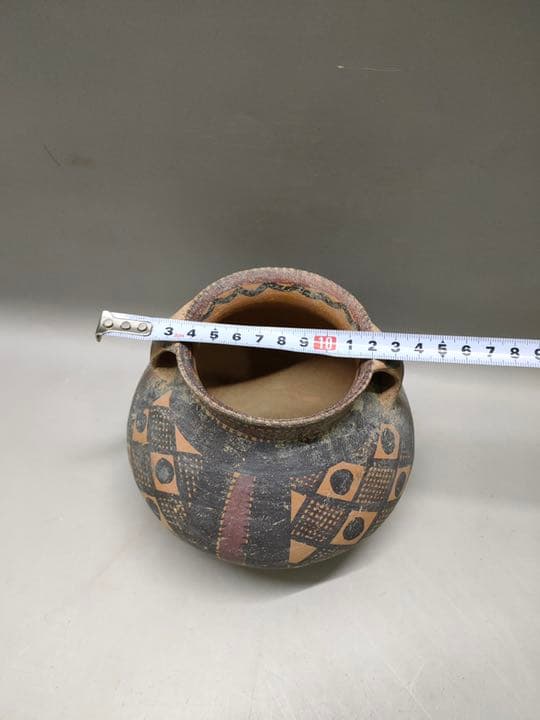 仰韶彩陶 アンダーソン土器 素焼き 加彩双耳土器.壺 骨董品 陶芸