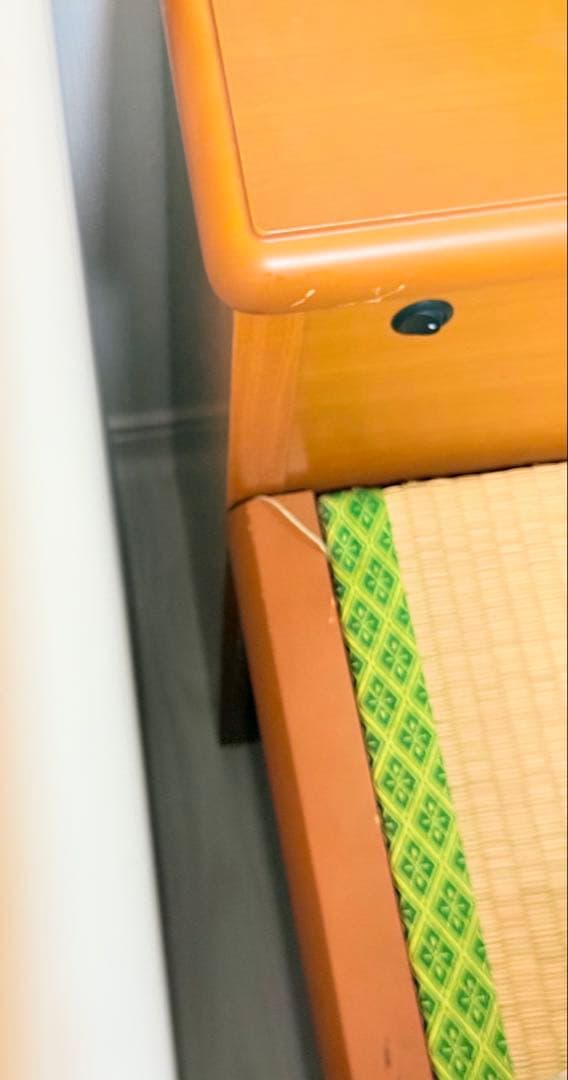 木製シングルベッド 引き出し付き 和風デザイン