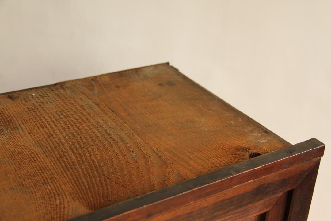 収納棚　食器棚　木製　横幅約88㎝　古家具　和モダン　小箪笥　引き出し付き