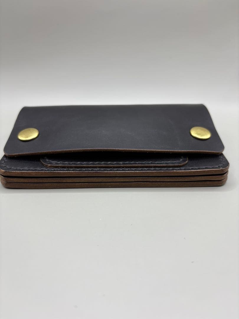 ミドルトラッカーウォレット　ホースバット (MARYAM社) 茶芯ブラック