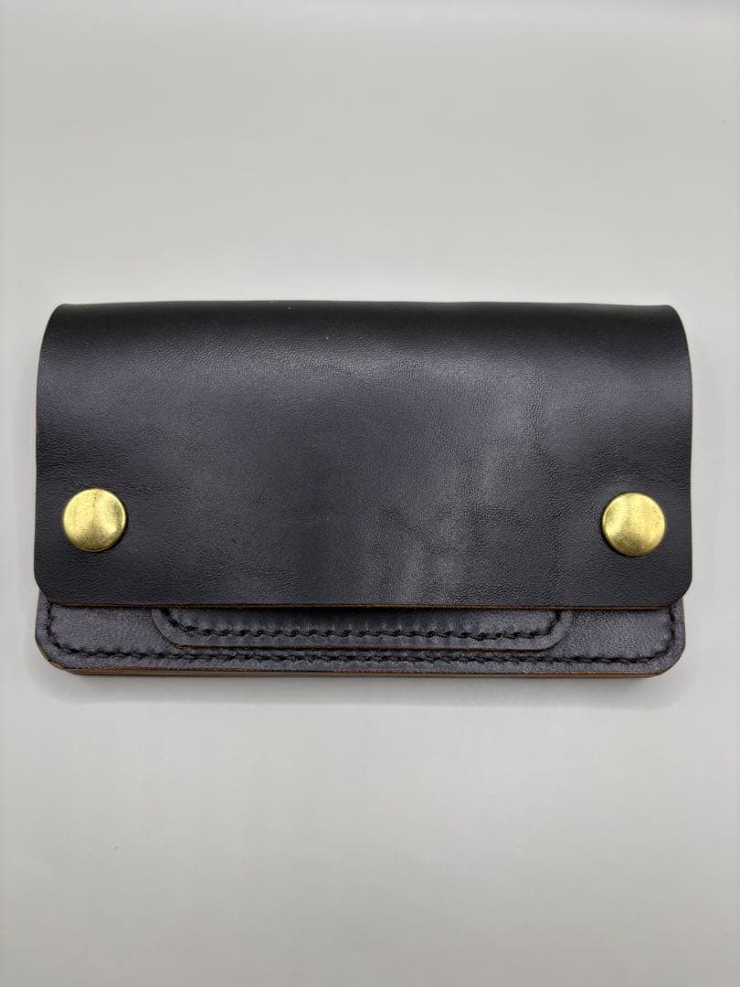 ミドルトラッカーウォレット　ホースバット (MARYAM社) 茶芯ブラック