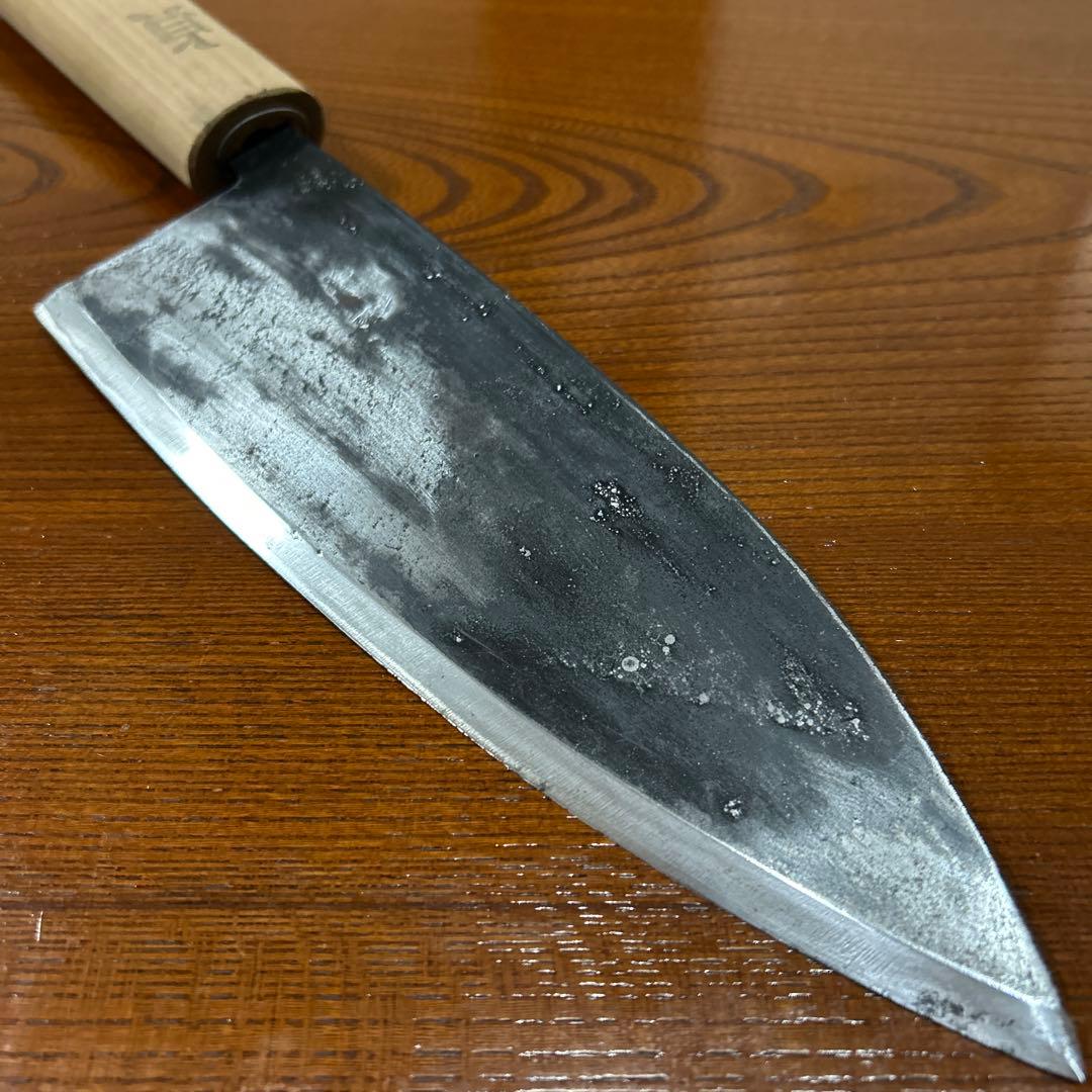 出刃包丁 貞義作 全長35cm刃21,5cm厚約3,5mm重約253g★送料無料