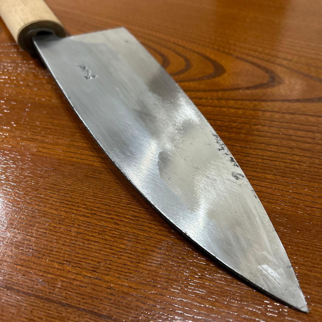 出刃包丁 貞義作 全長35cm刃21,5cm厚約3,5mm重約253g★送料無料