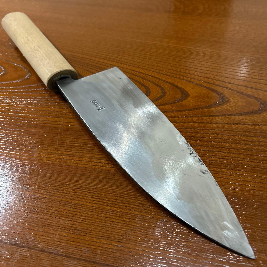 出刃包丁 貞義作 全長35cm刃21,5cm厚約3,5mm重約253g★送料無料