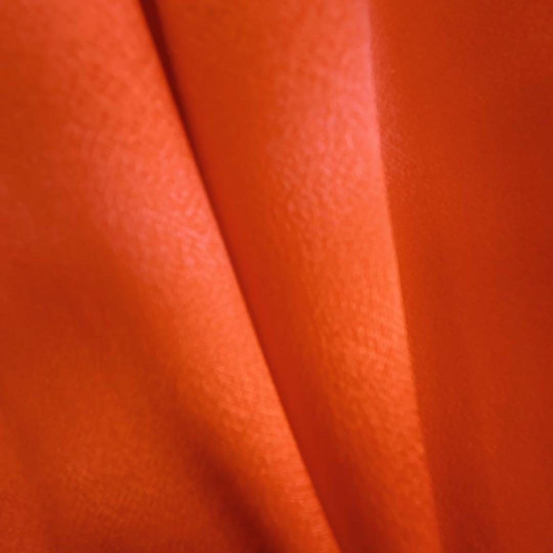 フルセット　七五三　７歳女の子　着物＆帯＆簡単半衿＆小物セット　オレンジ　鶴