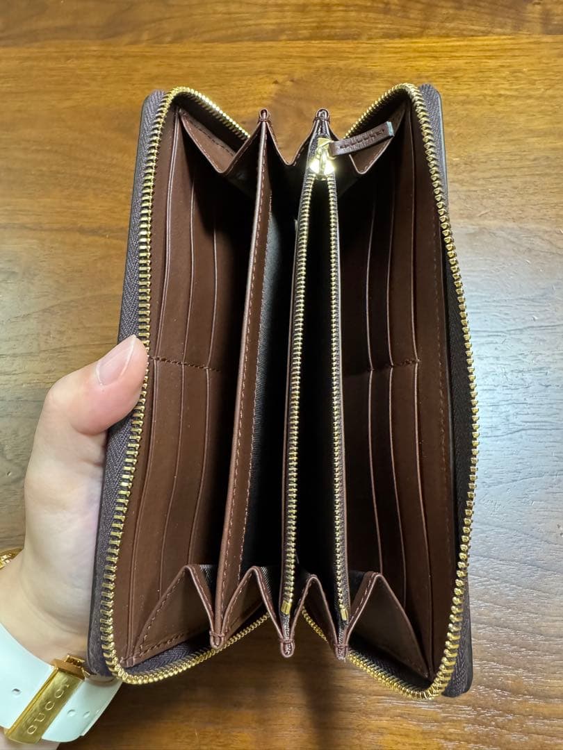 GUCCI パイソン バンブー付きジッブアラウンドウォレット