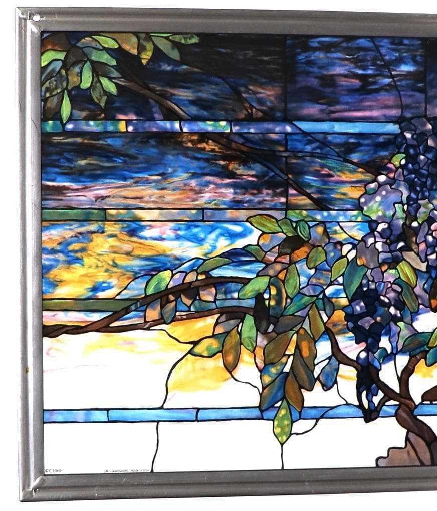 藤の欄間 ティファニー ヴィンテージ ステンドグラス トランザム フジの花