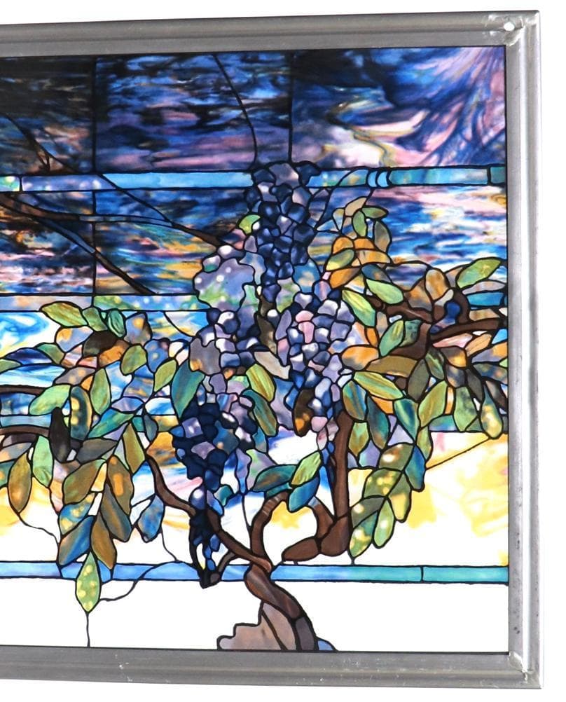 藤の欄間 ティファニー ヴィンテージ ステンドグラス トランザム フジの花