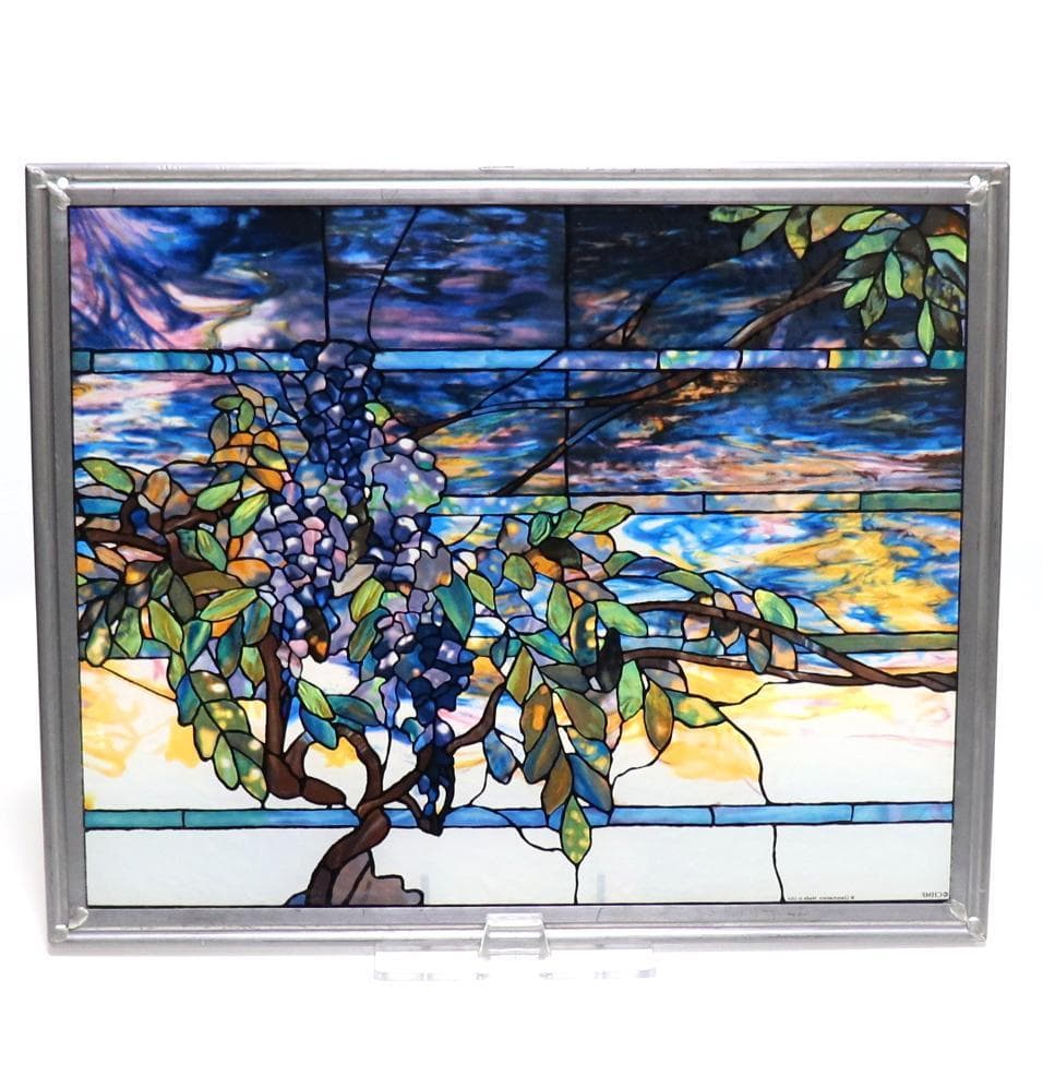 藤の欄間 ティファニー ヴィンテージ ステンドグラス トランザム フジの花