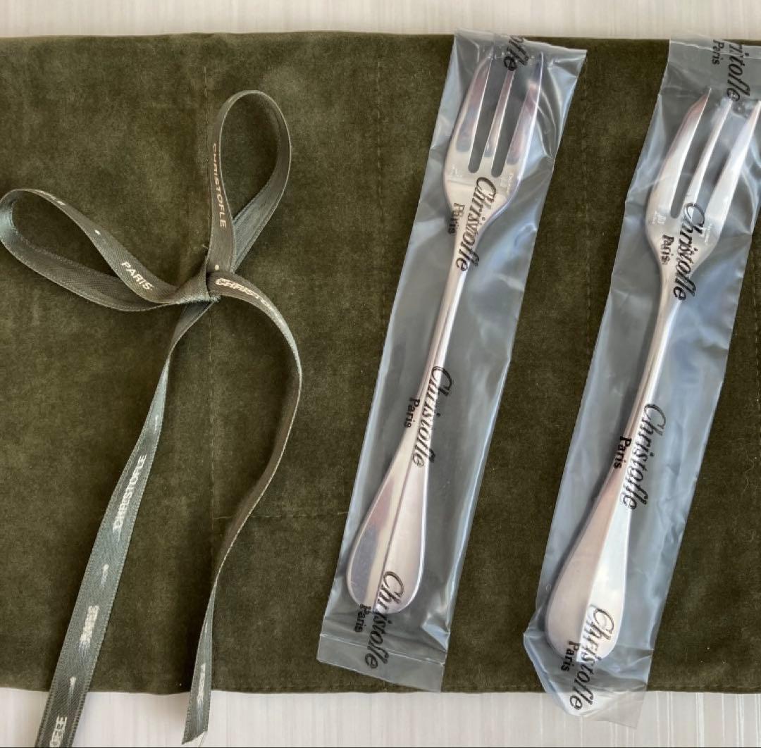 Christofleカトラリー セット 未開封　フォーク＆スプーン 2客セット