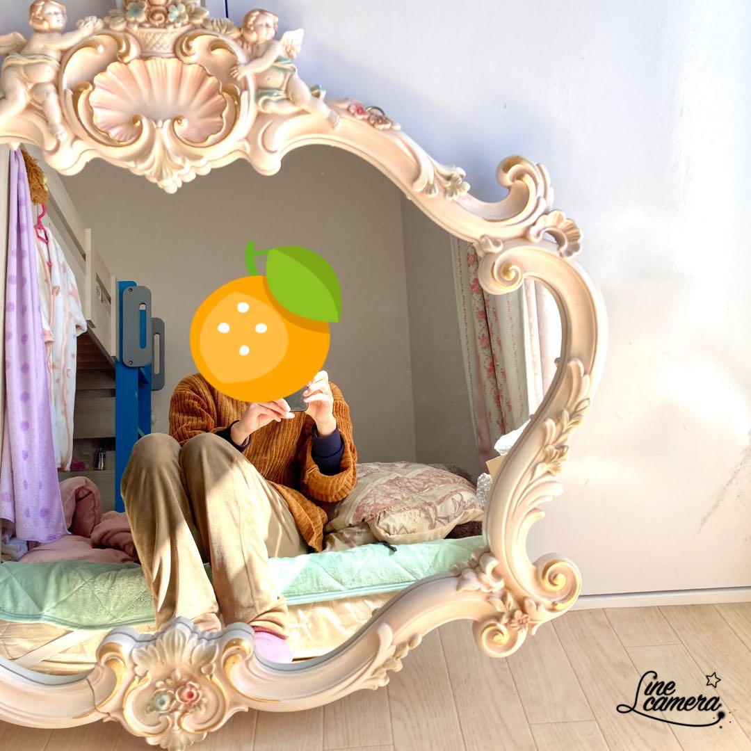 アンティーク調の鏡　大きめ　イタリア