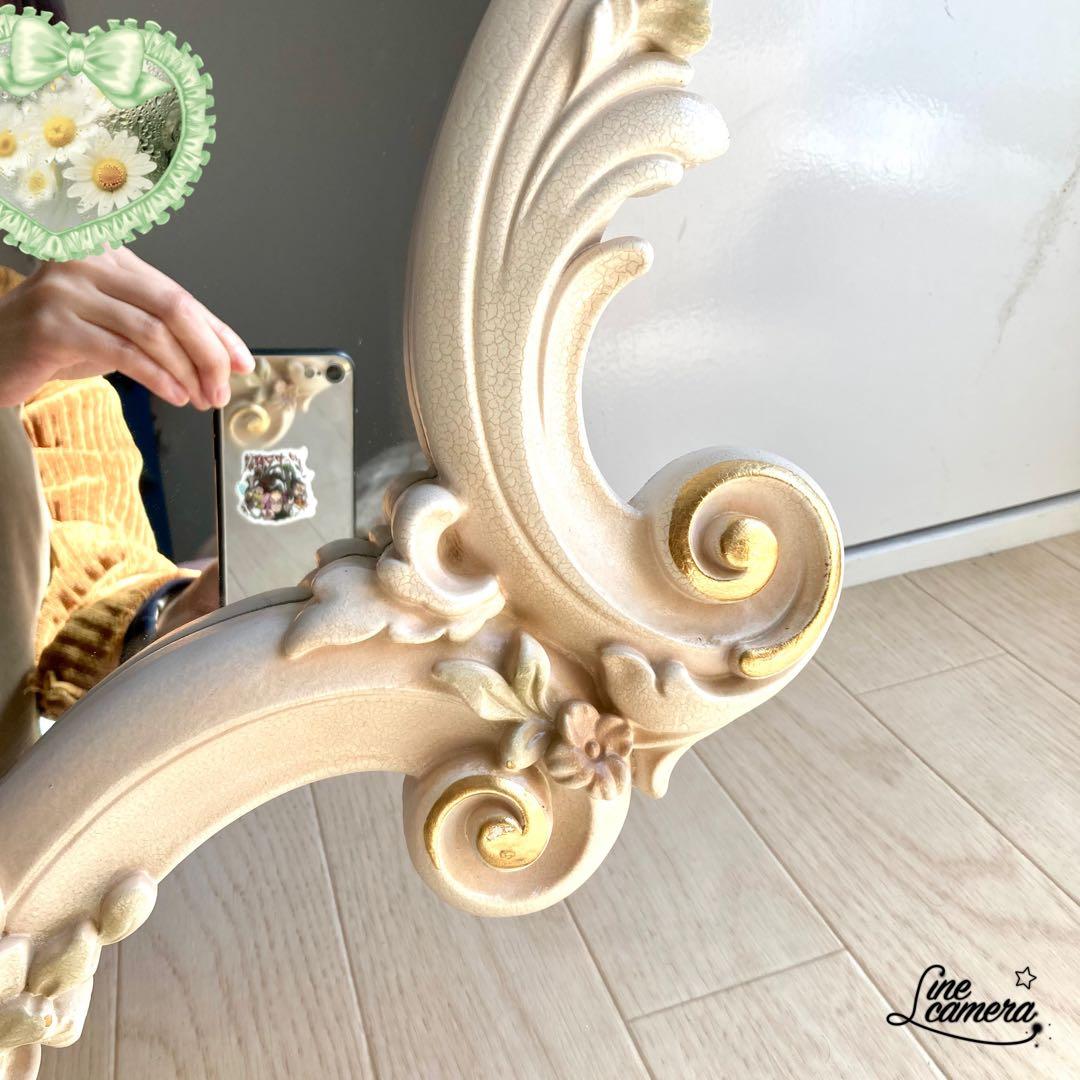 アンティーク調の鏡　大きめ　イタリア