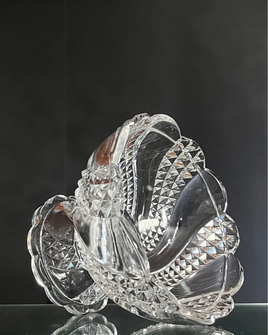 Baccarat バカラ/※大型サイズ　蓋物 セルポンティーヌ サーペンティン