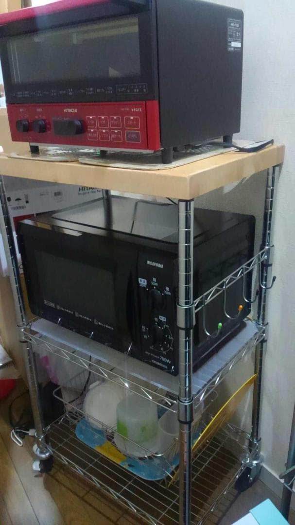 キッチンスペースの有効活用 キャスター カート 収納