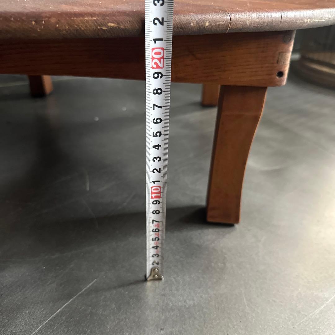 瞬間的お値下げ‼️ヴィンテージ 木製円形座卓 ダークブラウン-絶大な