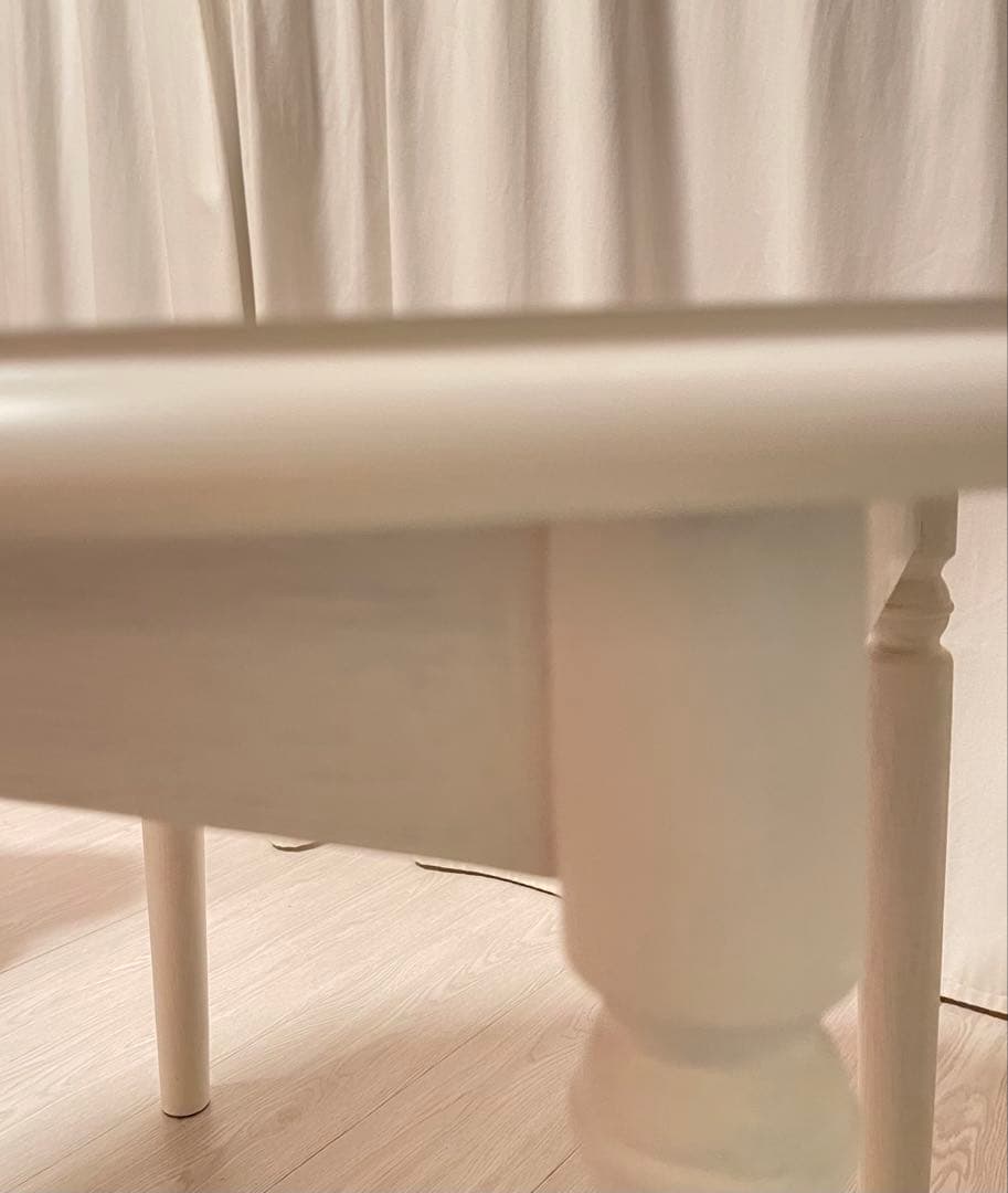 シャビーシック 楕円形 木製テーブル