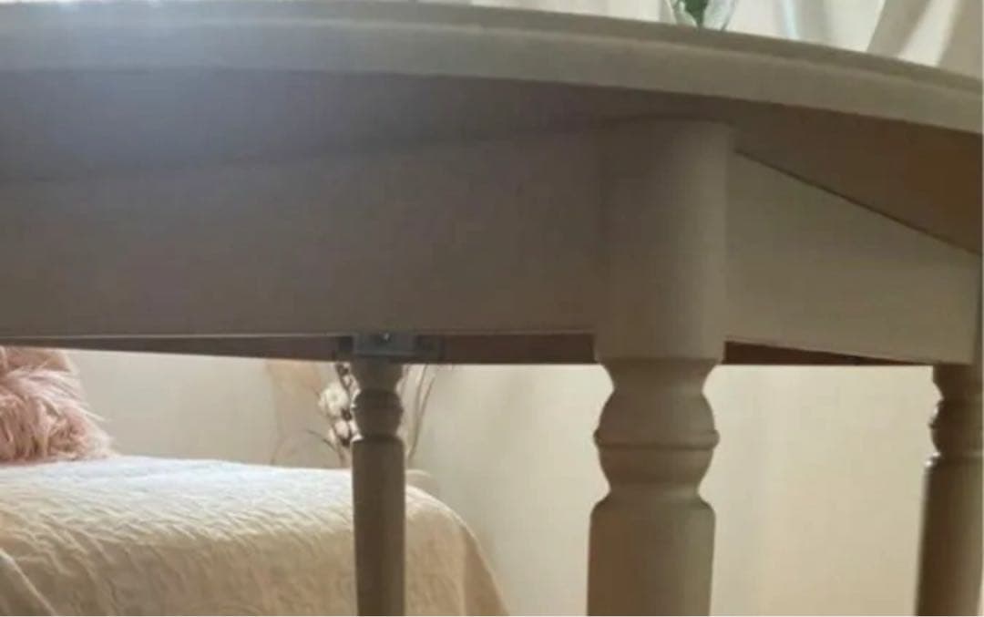 シャビーシック 楕円形 木製テーブル