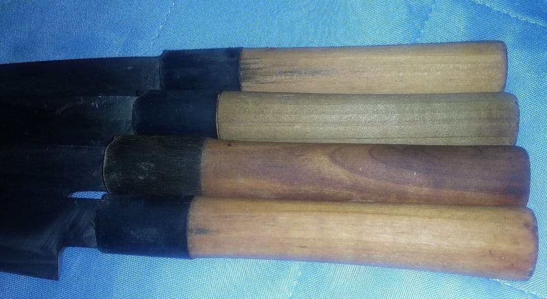 柳刃包丁 4本セット ステンレス製 メーカー不明　中古