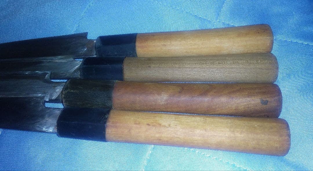 柳刃包丁 4本セット ステンレス製 メーカー不明　中古