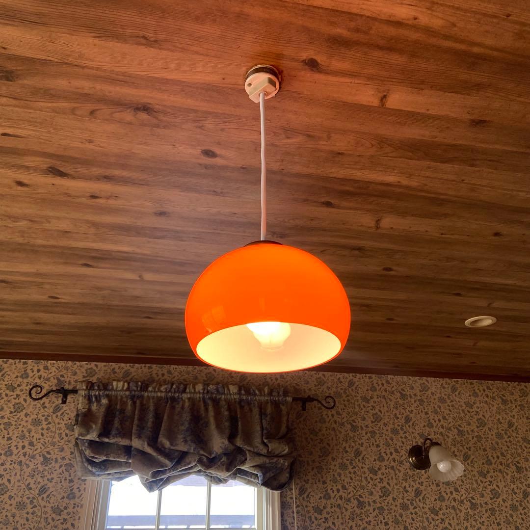 昭和レトロ　天井照明　ペンダントライト　当時物　レトロポップ