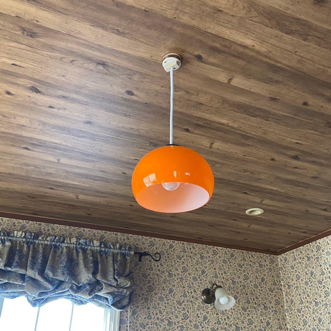 昭和レトロ　天井照明　ペンダントライト　当時物　レトロポップ