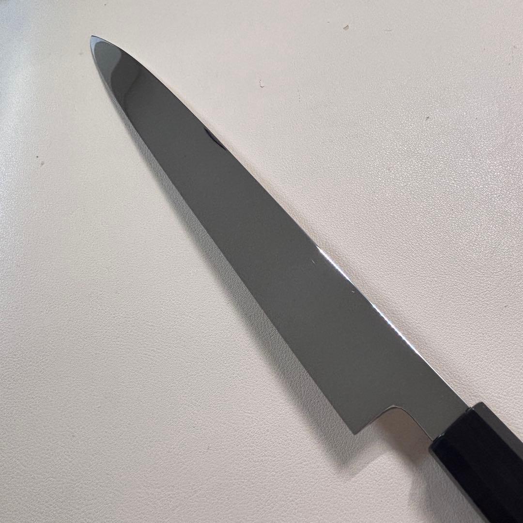 270mm柳刃包丁 鏡面　黒檀水牛八角柄 全鋼 和包丁'「鞘付き」