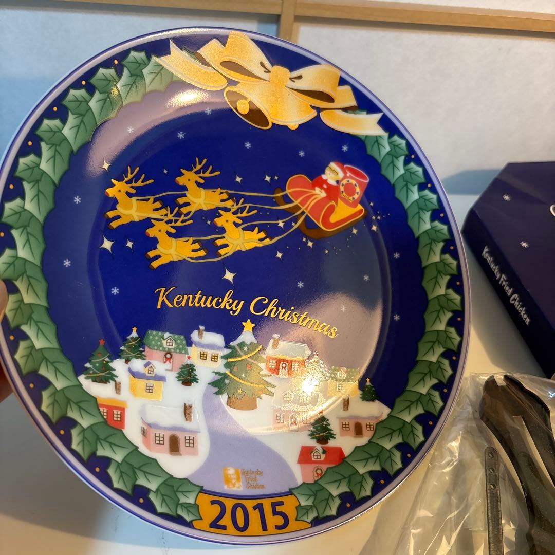 未使用】ケンタッキークリスマスプレート2015年 絵皿 イヤープレート