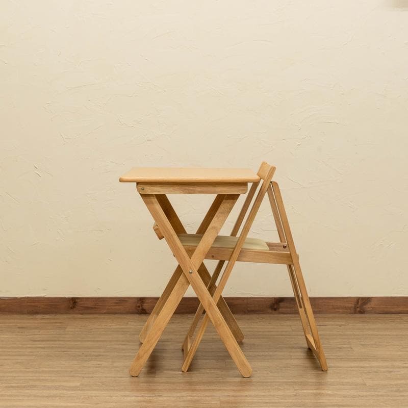 《新品・送料無料》折りたたみデスク＆チェアセット　DBR/NA/WW